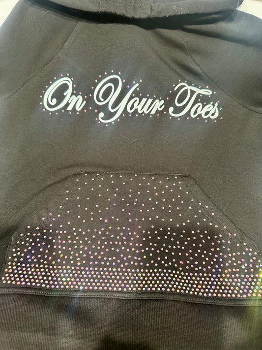 Rhinestone Hoodie with Pocket Adult Small